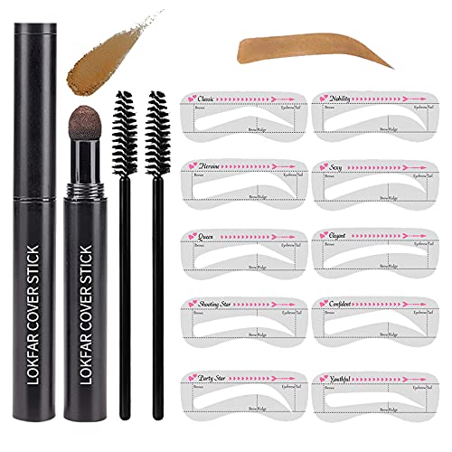 Eye-Brow Stamp Stencil Kit, Waterproof Brow Stamp Shaping Kit Eyebrow Definer...