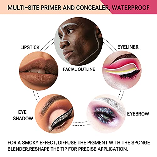 LOKFAR 2 Pack Matte Eyeshadow Primer for Oily Lids White Eyeshadow No Crease ...