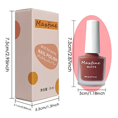 LOKFAR 6 Colors Matte Nail Polish Set, Mist Effect Matte Finish Velvet Gel Na...