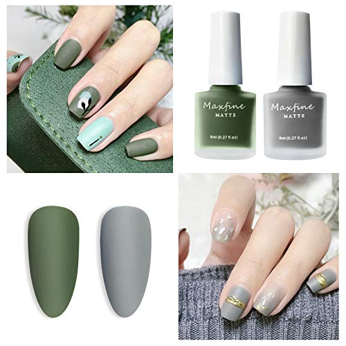 LOKFAR 6 Colors Matte Nail Polish Set, Mist Effect Matte Finish Velvet Gel Na...