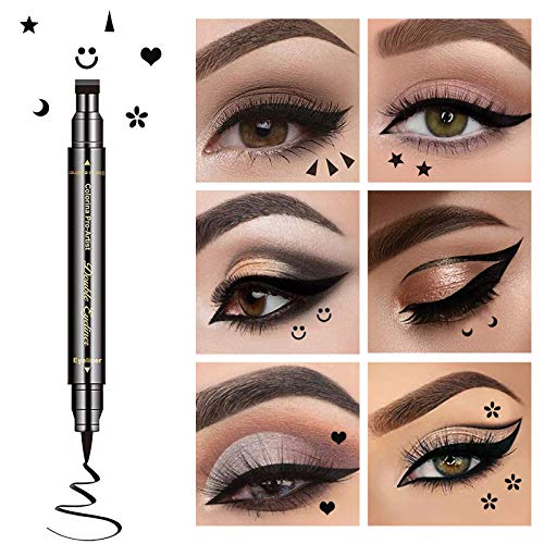 LOKFAR 6 Pcs Double-headed Liquid Eyeliner Stamp Pen Set, Eye Liners for Wome...