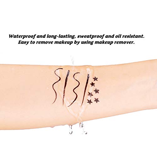 LOKFAR 6 Pcs Double-headed Liquid Eyeliner Stamp Pen Set, Eye Liners for Wome...