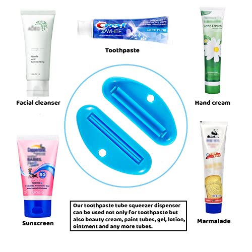 LOKiVE Toothpaste Tube Squeezer Dispenser, 9 Pcs Plastic Tube Squeezer Holder...
