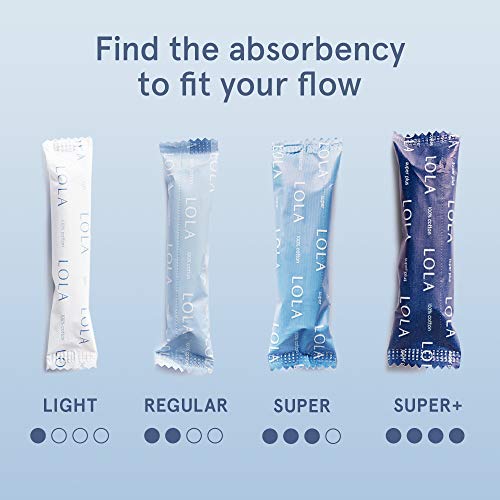LOLA Organic Cotton Unscented Tampons, Super Absorbency - 40 Count - Natural ...