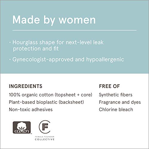 LOLA Ultra Thin Menstrual Pads with Wings, Regular Absorbency - 64 Count - Or...