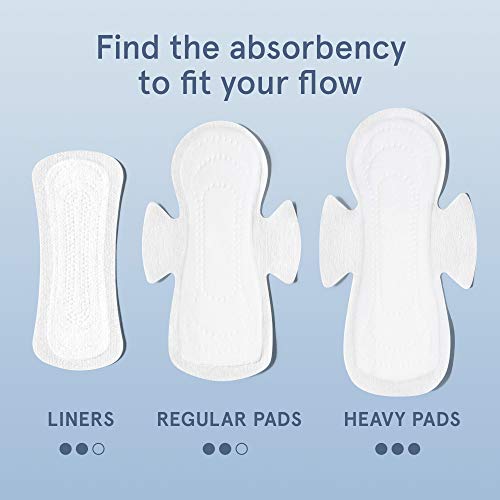 LOLA Ultra Thin Menstrual Pads with Wings, Regular Absorbency - 64 Count - Or...