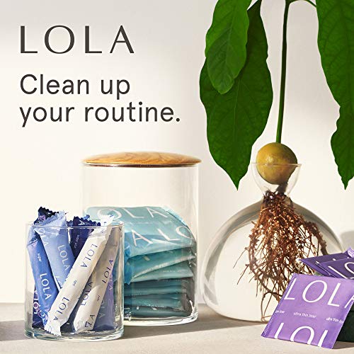 LOLA Ultra Thin Menstrual Pads with Wings, Regular Absorbency - 64 Count - Or...