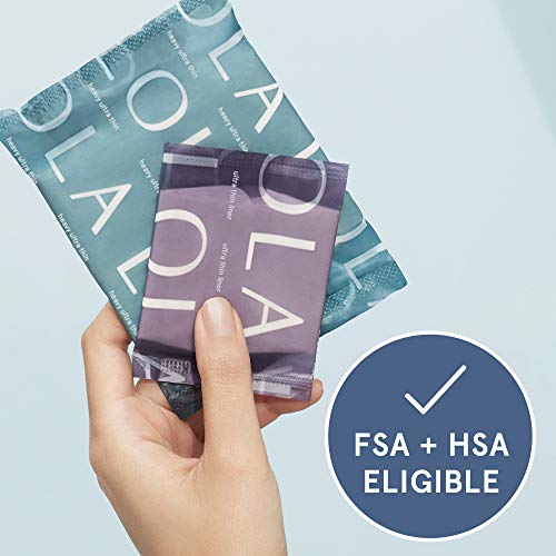 LOLA Ultra Thin Menstrual Pads with Wings, Regular Absorbency - 64 Count - Or...