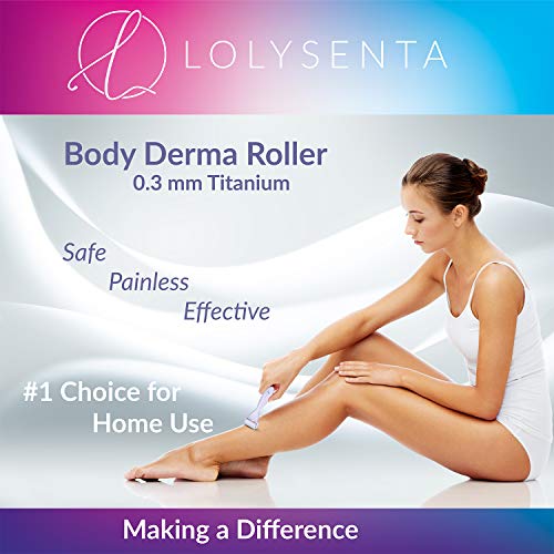 Lolysenta Derma Roller for Body 0.3mm, Microneedle roller (1-pack)