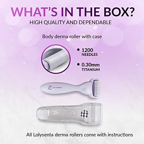 Lolysenta Derma Roller for Body 0.3mm, Microneedle roller (1-pack)