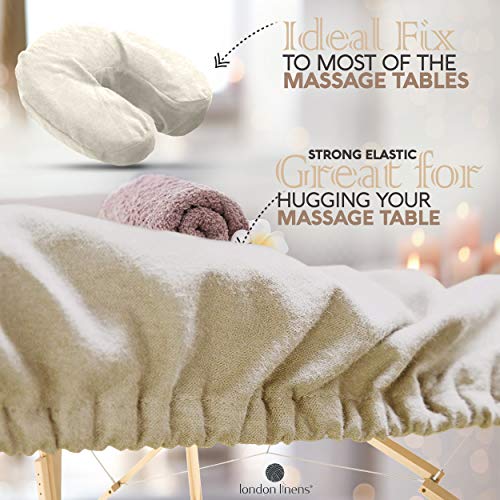 London Linens Extra Thick 3 Piece Set Massage Table Sheets Set - 100% Natural...