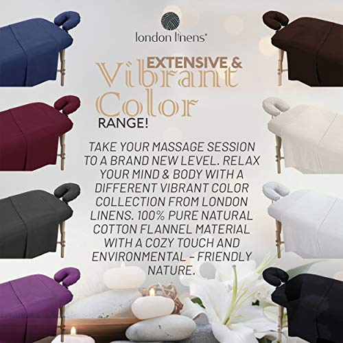 London Linens Extra Thick 3 Piece Set Massage Table Sheets Set - 100% Natural...
