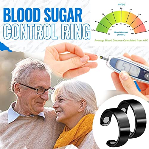 4PCS Blood Sugar Control Ring, Adjustable Blood Glucose Control Ring, Therape...
