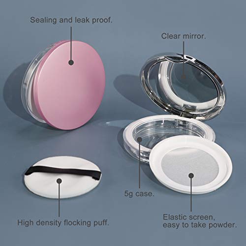 Loose Powder Compact Container-LONGWAY Empty Portable Plastic DIY Makeup Powd...