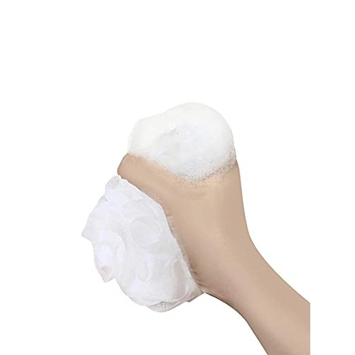 Loofah Lord 24 White Bath or Shower Sponge Loofahs Pouf Mesh Wholesale Bulk Lot