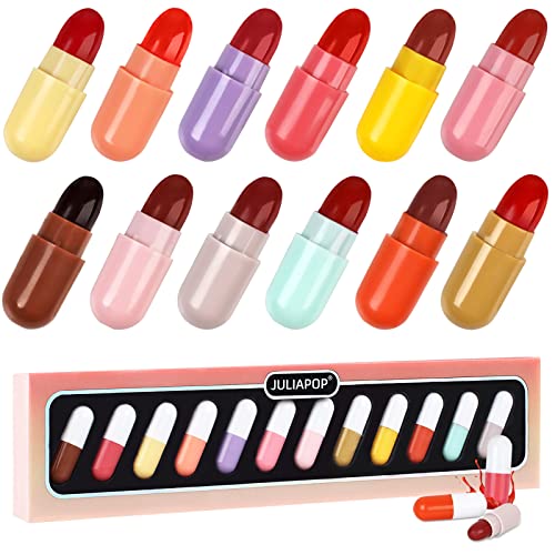 Mini Pill Lipstick, Waterproof Long Lasting Easy To Color Mini Capsule Lipstick