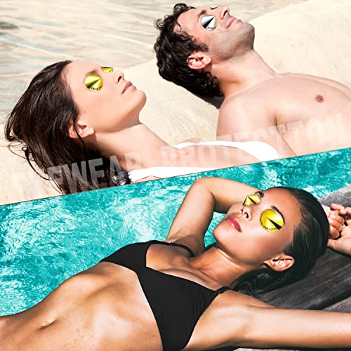 300 Pairs Disposable Tanning Bed Eye Protection No Lines Removable Tanning Be...