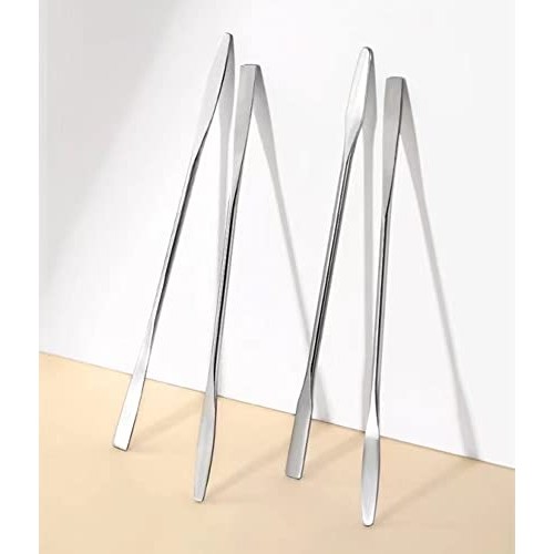Makeup Spatula, 5Pcs Metal Cosmetic Spatulas Steel Depotting Spatula Double-H...