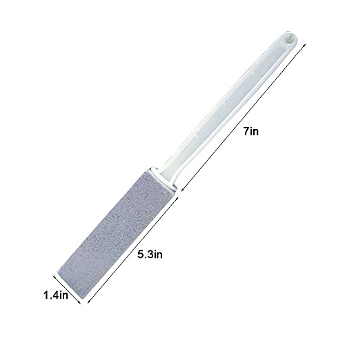 Loranzi Pumice Stone Brush Toilet Bowl Cleaner with 7 inches Long Handle,Stur...