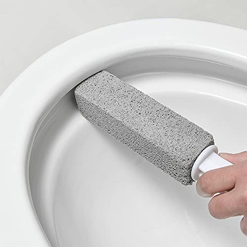 Loranzi Pumice Stone Brush Toilet Bowl Cleaner with 7 inches Long Handle,Stur...