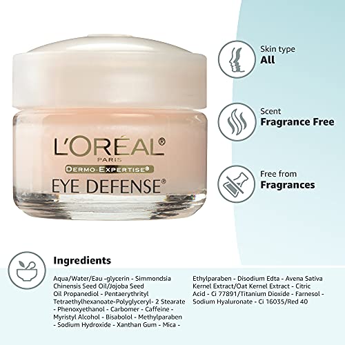 Eye Cream to Reduce Puffiness, Lines and Dark Circles, L'Oreal Paris Skincare...