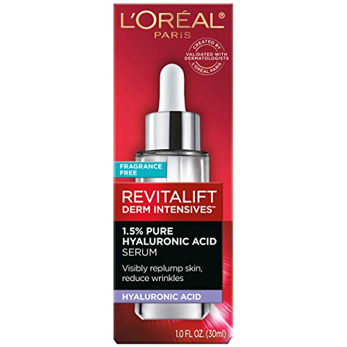 L’Oreal Paris 1.5% Pure Hyaluronic Acid Serum for Face with Vitamin C from Re...