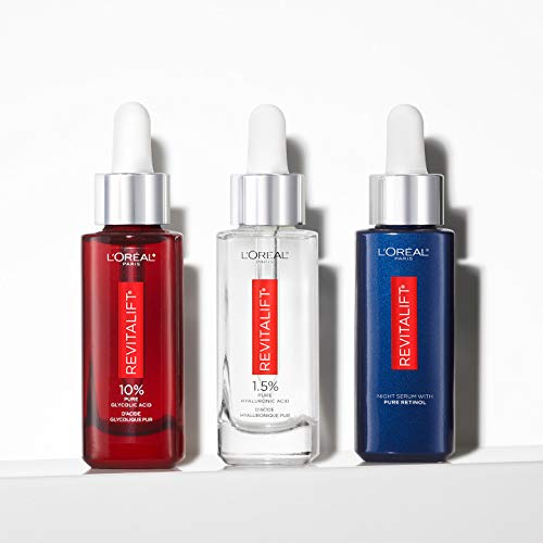 L’Oreal Paris 1.5% Pure Hyaluronic Acid Serum for Face with Vitamin C from Re...