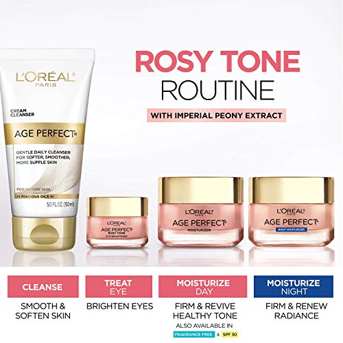 L’Oreal Paris Skincare Age Perfect Rosy Tone Face Moisturizer for Visibly You...
