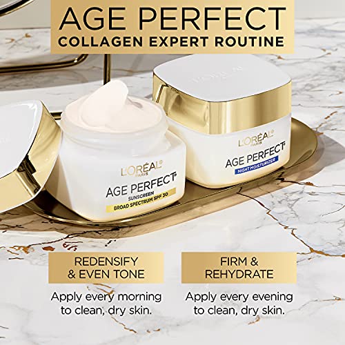 L'Oreal Paris Age Perfect Collagen Expert Night Moisturizer, Anti-Sagging & E...