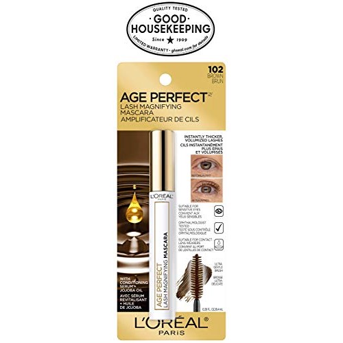 L'Oreal Paris Age Perfect Lash Magnifying Mascara, Brown, 0.28 Ounce