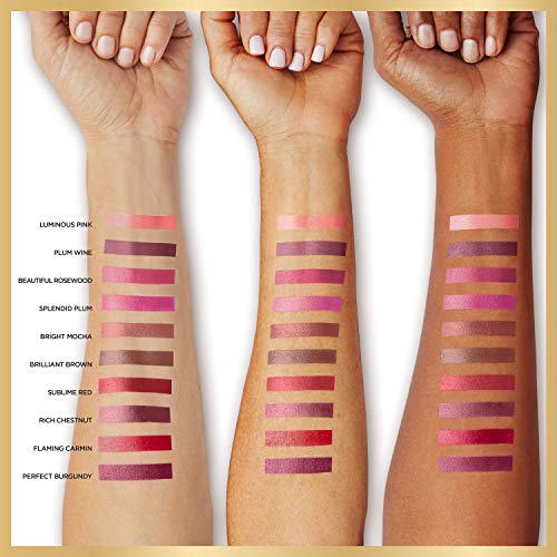 L'Oreal Paris Age Perfect Luminous Hydrating Lipstick, Brilliant Brown, 0.13 ...