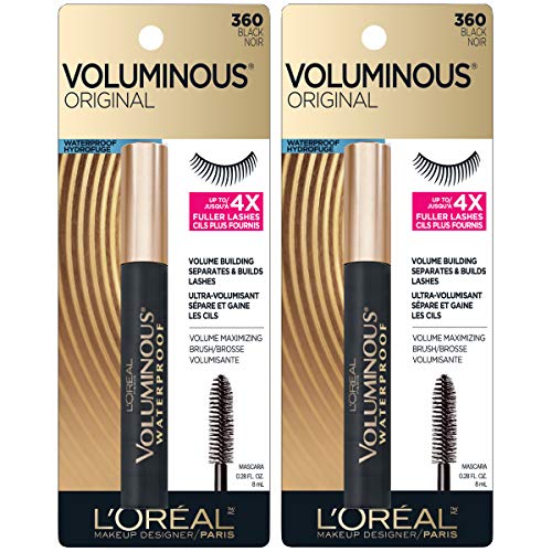 L'Oreal Paris Cosmetics Voluminous Volume Building Waterproof Mascara, Black,...