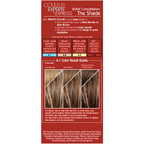 L'Oreal Paris Couleur Experte 2-Step Home Hair Color and Highlights Kit, Fren...