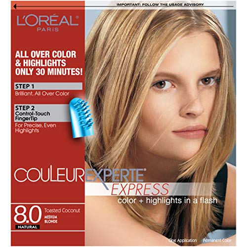 L'Oreal Paris Couleur Experte 2-Step Home Hair Color and Highlights Kit, Toas...