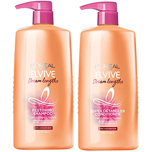 L'Oreal Paris Elvive Dream Lengths Shampoo and Conditioner Kit for Long, Dama...