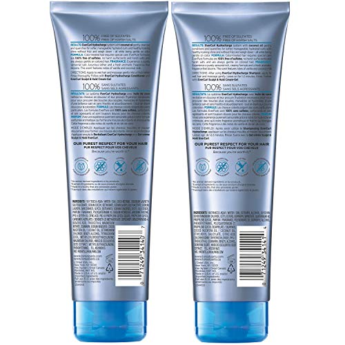 L'Oreal Paris EverCurl Sulfate Free Shampoo and Conditioner Kit for Curly Hai...