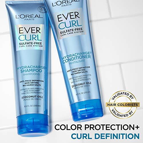 L'Oreal Paris EverCurl Sulfate Free Shampoo and Conditioner Kit for Curly Hai...
