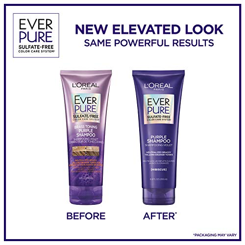L'Oreal Paris EverPure Brass Toning Purple Sulfate Free Shampoo and Condition...