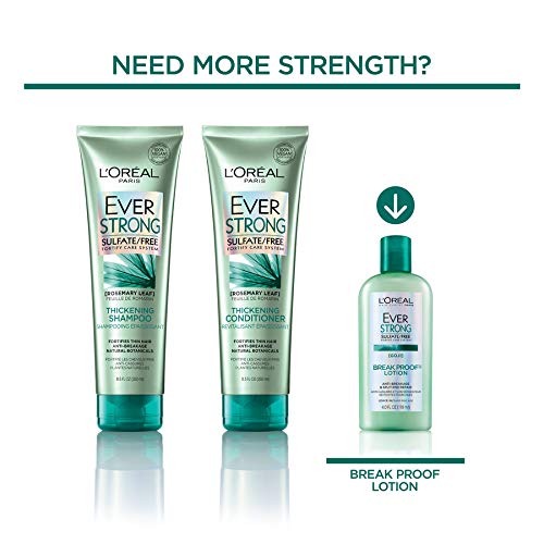 L'Oreal Paris EverStrong Thickening Sulfate Free Shampoo and Conditioner Kit,...