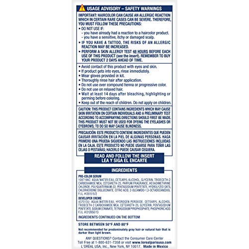 L'Oreal Paris Excellence Creme Permanent Hair Color, 02 Extra Light Natural B...