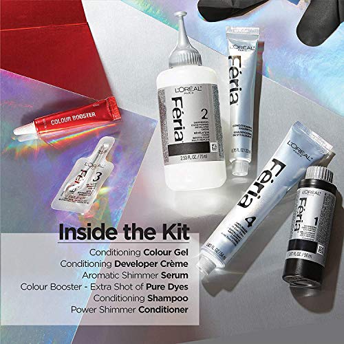 L'Oreal Paris Feria Multi-Faceted Shimmering Permanent Hair Color, 36 Deep Bu...