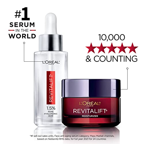 L'Oreal Paris Hyaluronic Acid Serum For Face with Vitamin C and Triple Power ...