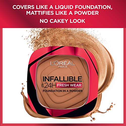 L'Oreal Paris Infallible Fresh Wear Foundation in a Powder, Up to 24H Wear, I...