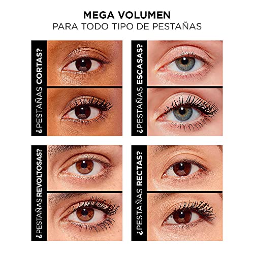 L'Oreal Paris Lightweight Mega Volume Washable Mascara Black, Washable Black,...