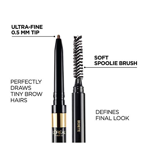 L'Oreal Paris Makeup Brow Stylist Definer Waterproof Eyebrow Pencil, Ultra-Fi...