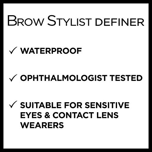 L'Oreal Paris Makeup Brow Stylist Definer Waterproof Eyebrow Pencil, Ultra-Fi...