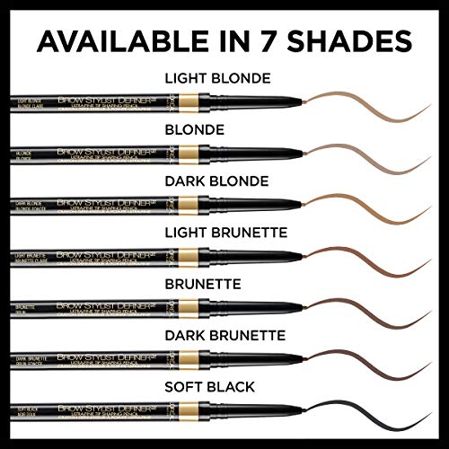 L'Oreal Paris Makeup Brow Stylist Definer Waterproof Eyebrow Pencil, Ultra-Fi...
