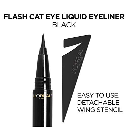 L'Oreal Paris Makeup Infallible Flash Cat Eye Waterproof Liquid Eyeliner, Black
