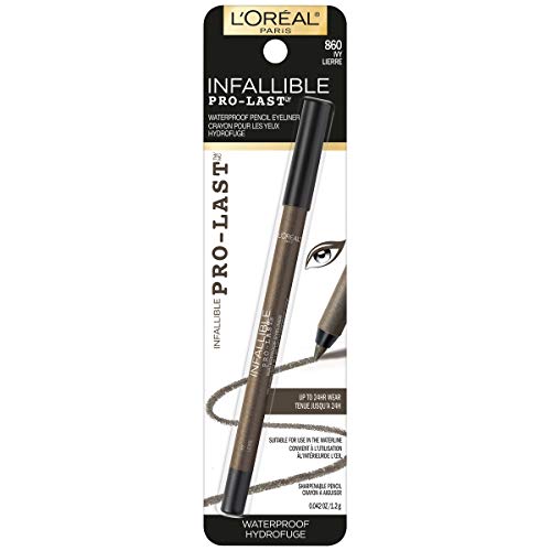 L'Oreal Paris Makeup Infallible Pro-Last Pencil Eyeliner, Waterproof and Smud...