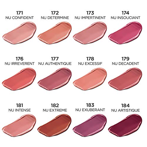 L'Oreal Paris Makeup Les Nus by Colour Riche Lipstick, Bold & Intense Nudes, ...